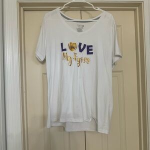 White LSU Love My Tigers T-Shirt